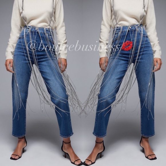 ZARA Limited Edition Jewel Body Chain Top - Picture 1 of 7